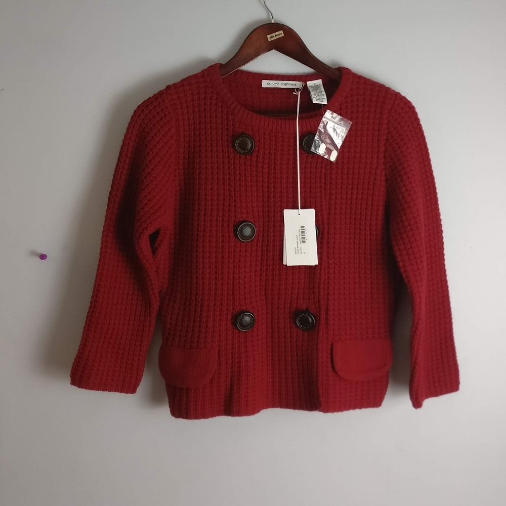 AUTUMN CASHMERE Double breasted Blazer Sweater, Cashmere/Merino evening Cardigan